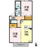 山陽本線（中国）/新倉敷駅 徒歩30分 2階 築22年 2DKの間取り