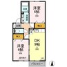 水島臨海鉄道水島本線/球場前駅 徒歩6分 2階 築25年 2DKの間取り
