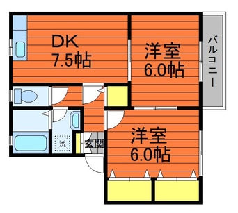 間取図 宇野線<宇野みなと線>/早島駅 徒歩25分 2階 築26年