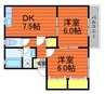 宇野線<宇野みなと線>/早島駅 徒歩25分 2階 築26年 2DKの間取り
