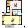 プチパール四番浜 1LDKの間取り
