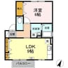 プチパール四番浜 1LDKの間取り