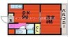 吉備線<桃太郎線>/東総社駅 徒歩12分 2階 築35年 1DKの間取り