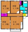 宇野線<宇野みなと線>/茶屋町駅 徒歩30分 1階 築14年 3DKの間取り