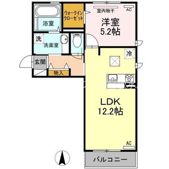 間取図 水島臨海鉄道水島本線/浦田駅 徒歩9分 1階 築8年