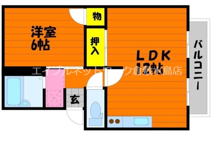 間取図 山陽本線（中国）/倉敷駅 徒歩17分 2階 築36年