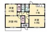 宇野線<宇野みなと線>/常山駅 徒歩11分 1階 築40年 3Kの間取り