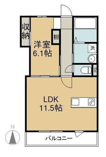 間取図 山陽本線（中国）/中庄駅 徒歩9分 2階 築6年