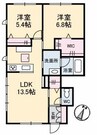 水島臨海鉄道水島本線/栄駅 徒歩24分 1階 築6年 2LDKの間取り