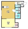山陽本線（中国）/鴨方駅 徒歩17分 2階 築浅 1LDKの間取り