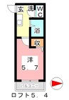 山陽本線（中国）/新倉敷駅 徒歩9分 2階 築18年 1Kの間取り