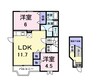 井原鉄道井原線/川辺宿駅 徒歩27分 2階 築23年 2LDKの間取り