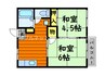 水島臨海鉄道水島本線/常盤駅 徒歩46分 1階 築38年 2DKの間取り