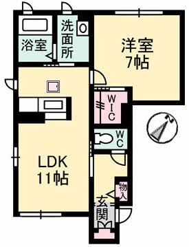 間取り図 水島臨海鉄道水島本線/栄駅 徒歩35分 1階 築13年