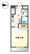 ネオプラザ 1Kの間取り