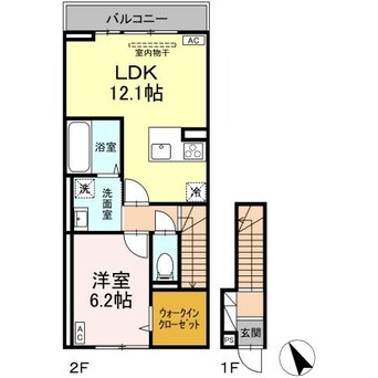 間取図 水島臨海鉄道水島本線/弥生駅 徒歩37分 2階 1年未満