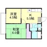 山陽本線（中国）/鴨方駅 徒歩16分 2階 築34年 2DKの間取り