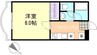 水島臨海鉄道水島本線/弥生駅 徒歩26分 3階 築25年 1Kの間取り