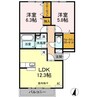 パストラル　浜町 2LDKの間取り