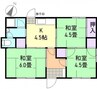 水島臨海鉄道水島本線/西富井駅 徒歩24分 1階 築51年 3Kの間取り