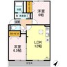 山陽本線（中国）/西阿知駅 徒歩9分 1階 築33年 2LDKの間取り