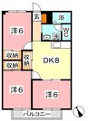 宇野線<宇野みなと線>/茶屋町駅 徒歩9分 1階 築31年 3DKの間取り