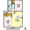水島臨海鉄道水島本線/栄駅 徒歩28分 2階 築18年 2LDKの間取り