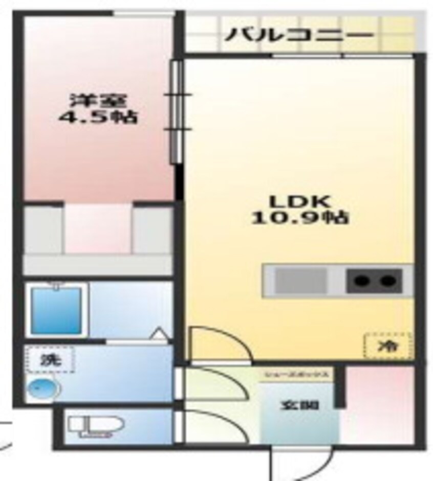 間取図 山陽本線（中国）/新倉敷駅 徒歩11分 1階 1年未満