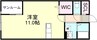96apt 1Rの間取り