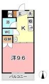 山陽本線（中国）/中庄駅 徒歩6分 2階 築37年 1Kの間取り