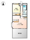 クオリティーハイム 1LDKの間取り