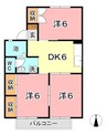 宇野線<宇野みなと線>/茶屋町駅 徒歩9分 2階 築29年 3DKの間取り
