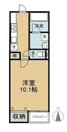 グランリュクス中庄 1Kの間取り