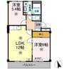 宇野線<宇野みなと線>/茶屋町駅 徒歩4分 2階 築27年 2LDKの間取り