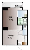瀬戸大橋線/児島駅 徒歩80分 3階 築56年 1DKの間取り