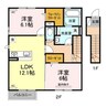 山陽本線（中国）/西阿知駅 徒歩9分 1階 築6年 2LDKの間取り