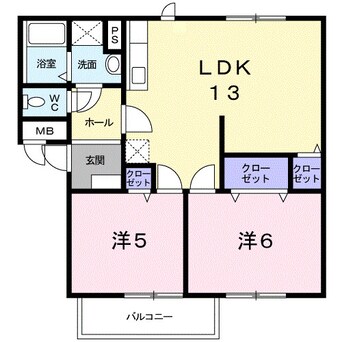 間取図 水島臨海鉄道水島本線/常盤駅 徒歩26分 2階 築30年