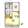 水島臨海鉄道水島本線/球場前駅 徒歩14分 2階 築13年 1LDKの間取り