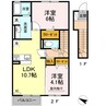 山陽本線（中国）/西阿知駅 徒歩13分 2階 築7年 2LDKの間取り