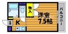 宇野線<宇野みなと線>/茶屋町駅 徒歩12分 2階 築29年 1Rの間取り