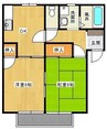 山陽本線（中国）/新倉敷駅 徒歩21分 1階 築31年 2DKの間取り