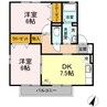 水島臨海鉄道水島本線/球場前駅 徒歩14分 1階 築19年 2DKの間取り