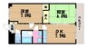 宇野線<宇野みなと線>/備前田井駅 徒歩18分 3階 築27年 2DKの間取り