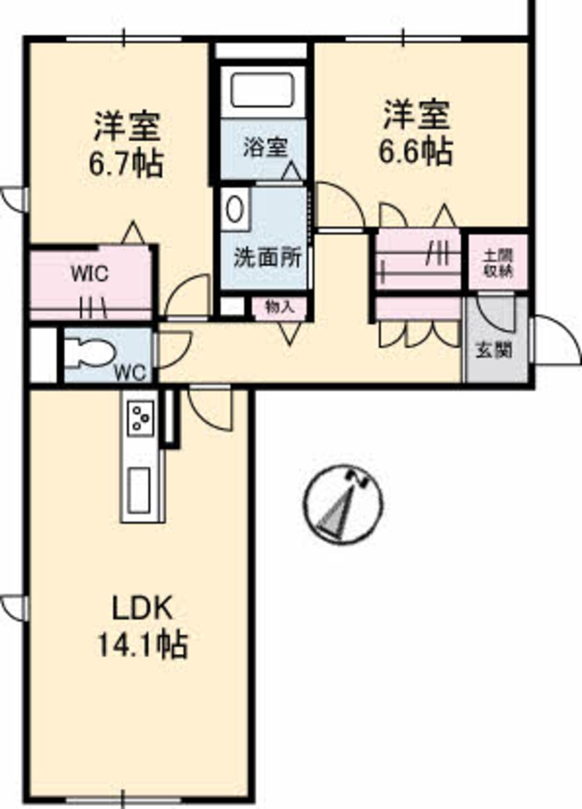 間取図 水島臨海鉄道水島本線/栄駅 徒歩18分 1階 築6年