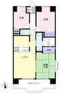 山陽本線（中国）/倉敷駅 徒歩8分 3階 築33年 3LDKの間取り