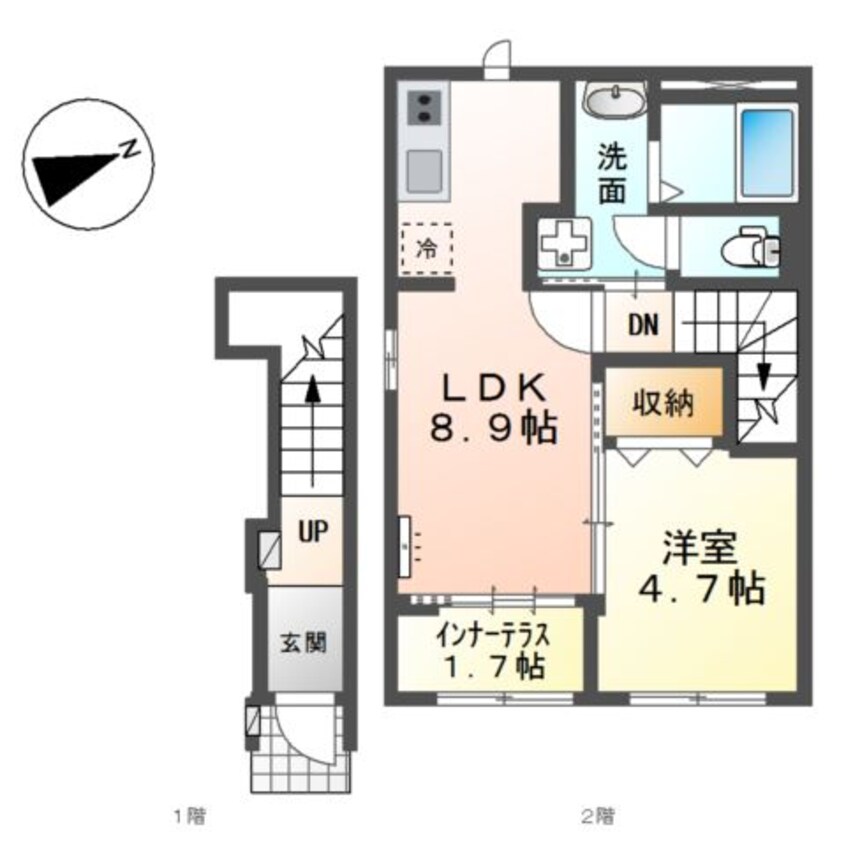 間取図 水島臨海鉄道水島本線/弥生駅 徒歩12分 2階 建築中