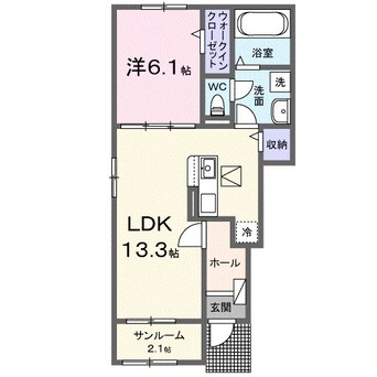 間取図 山陽本線（中国）/鴨方駅 徒歩10分 1階 築1年