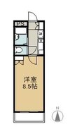 山陽本線（中国）/中庄駅 徒歩7分 3階 築28年 1Kの間取り