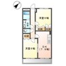 瀬戸大橋線/植松駅 徒歩14分 2階 築25年 2DKの間取り
