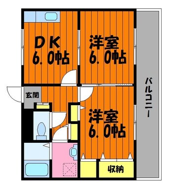 間取図 山陽本線（中国）/倉敷駅 徒歩15分 6階 築20年